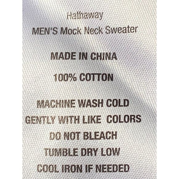 Hathaway Men's XXL Mock Collar w/ Snap Placket 1/4 Sweater Interlock Knit  EUC - Picture 5 of 6